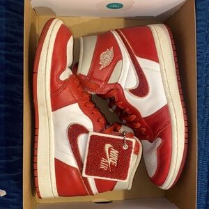 Varsity red Air Jordan 1’s